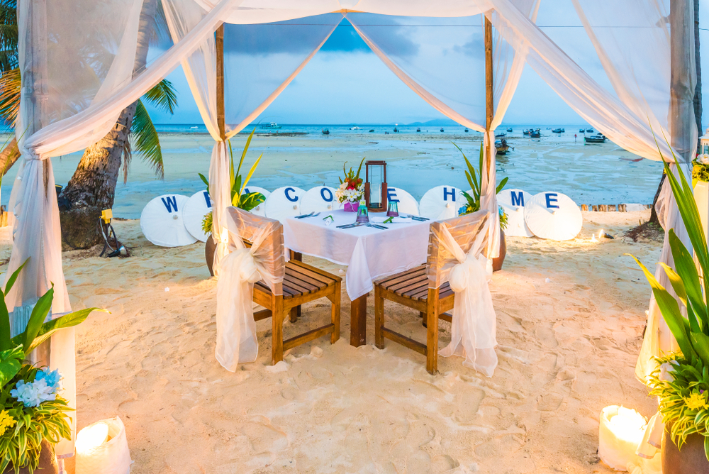 A Thai coastal resort setting